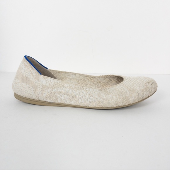 Rothy's Cream and White The Square Ballet Flat in Lily - Picture 11 of 16